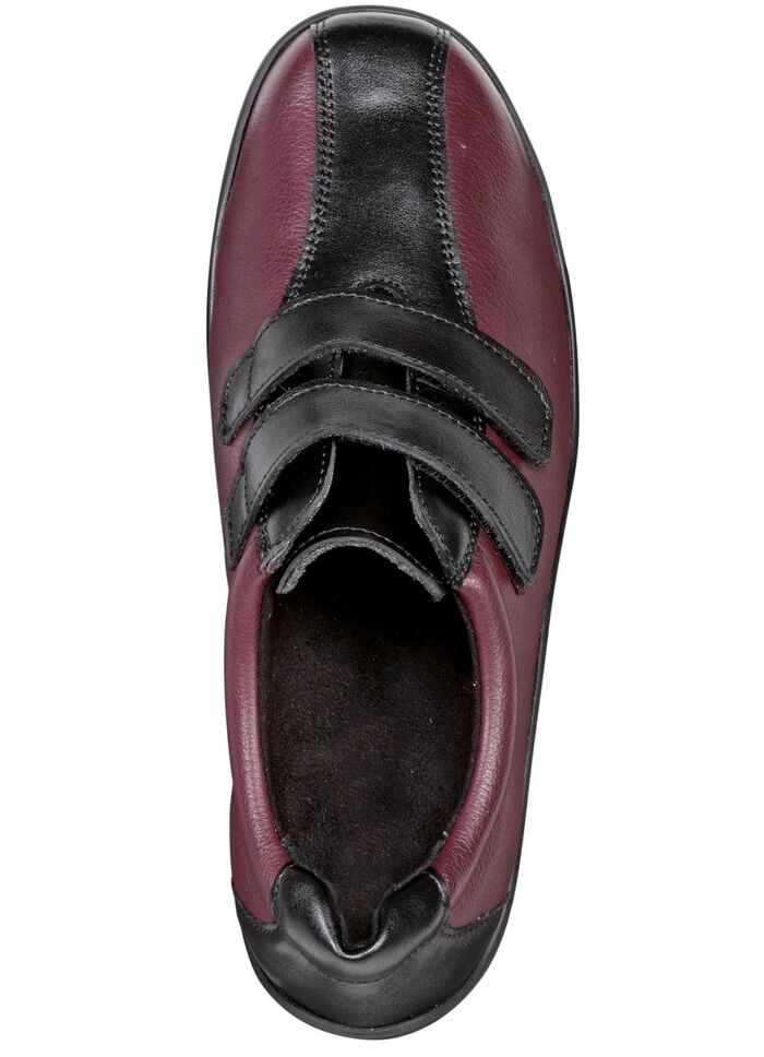 ELENA EDEN Slipper aus Nappaleder BORDEAUX-SCHWARZ