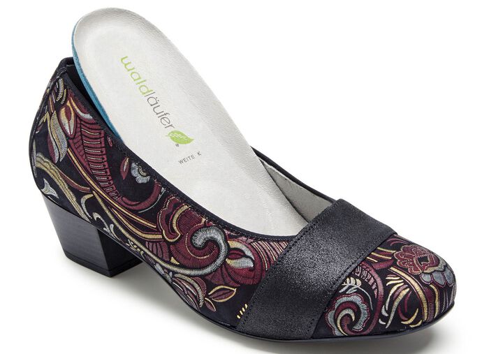 Waldl&auml;ufer, bequeme Damen-Pumps, Weite K, mit herausnehmbarem Fussbett 