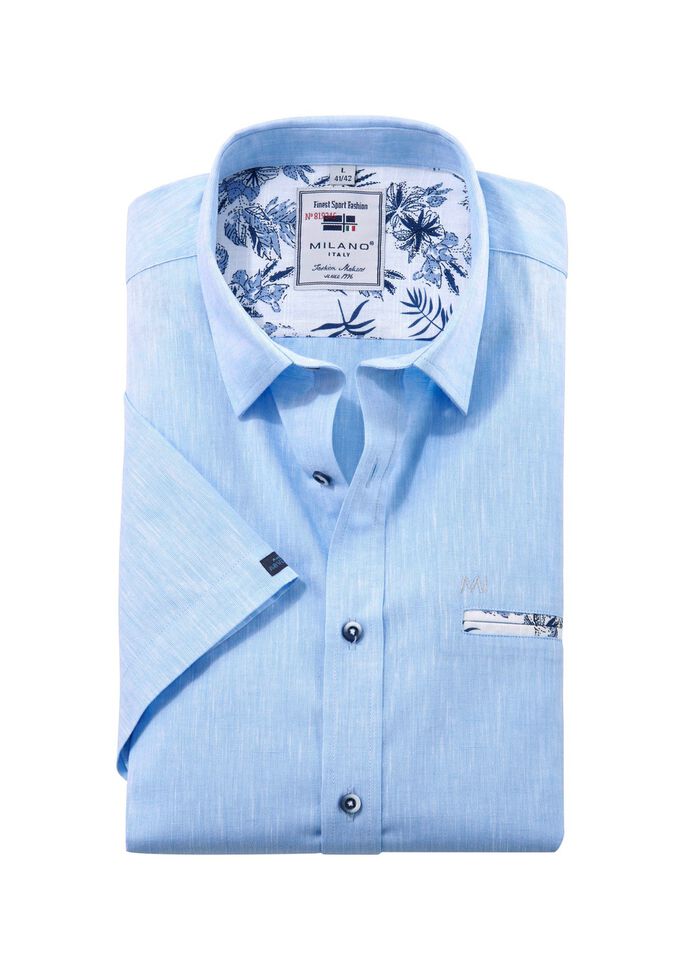 Hemd von &laquo;Milano Italy&raquo; in 2 Farben BLEU MELIERT