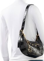 Laurina Tasche aus Crashlack-Kableder SCHWARZ