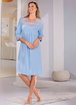 Nachthemd, wadenlang und 3/4 lange &Auml;rmel 