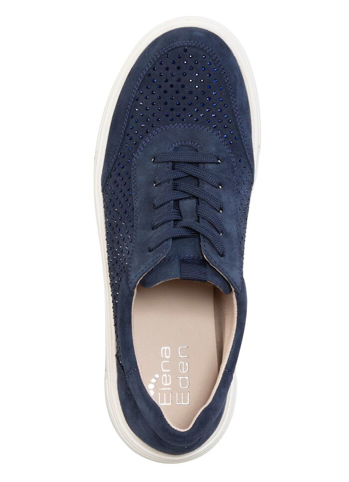 ELENA EDEN Sneaker aus feinem Veloursleder MARINE