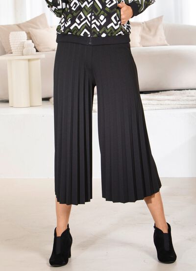 Culotte mit Plissee-Falten 