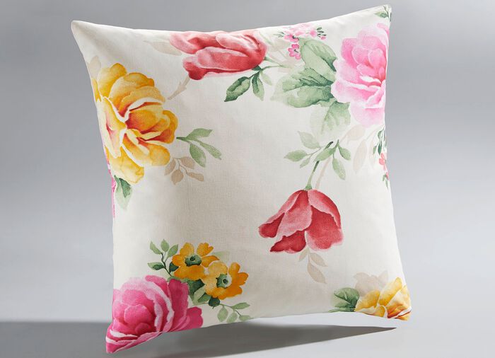 Tagesdecke und Kissenbez&uuml;ge mit Blumenmotiv NATUR-MULTI