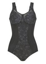 Anita Body mit transparenten T&uuml;lleins&auml;tzen SCHWARZ