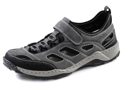Rieker, sportliche Herren-Slipper, mit Klettverschluss 