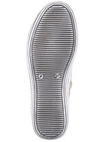 Gemini Schnür-Booties aus geprägtem Rindleder mit Metallic-Schimmer MATTGOLD