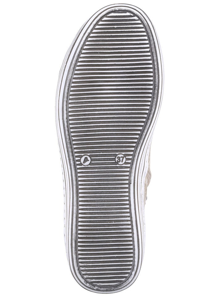 Gemini Schnür-Booties aus geprägtem Rindleder mit Metallic-Schimmer MATTGOLD