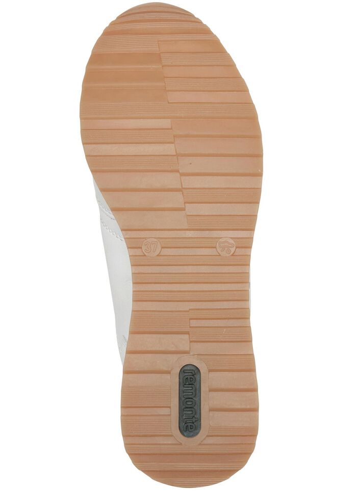 Remonte Sneaker mit unterlegter Zierlochung WEISS-SAND