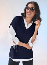 Pullunder mit Ajour- und Strukturmuster MARINE