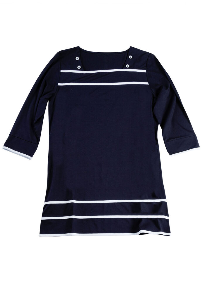 Longshirt mit Karree-Ausschnitt in 3 Farben MARINE