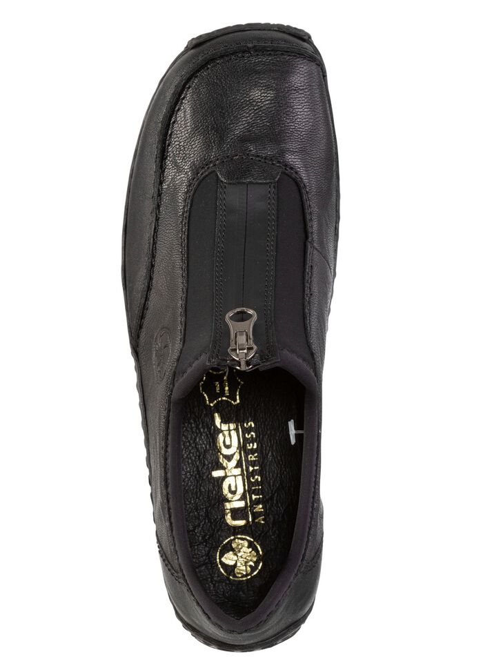 Rieker, klassische Damen-Slipper, mit Reissverschluss SCHWARZ