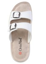 Zweierpack Pantoletten aus Nubuk- und Nappasynthetik 1X SCHWARZ, 1X WEISS