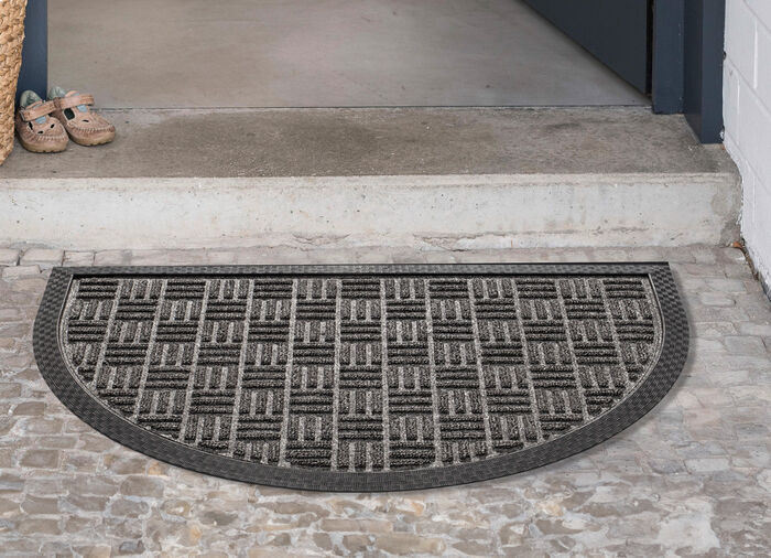 Fussmatte mit rutschhemmender Gummi-Rückseite ANTHRAZIT