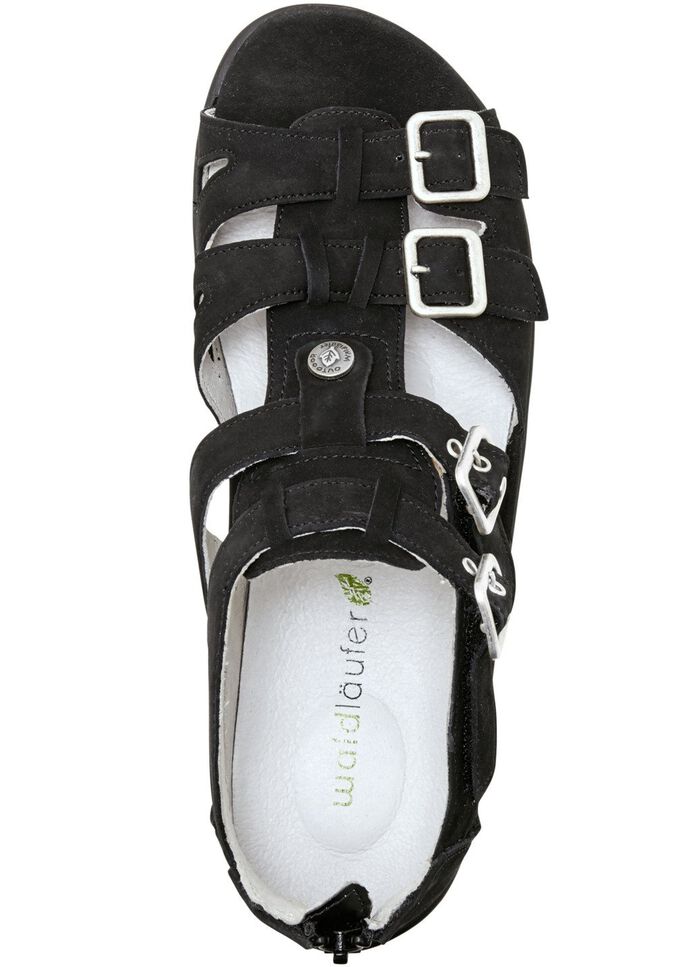 Waldl&auml;ufer Sandale mit verstellbaren Riemchen SCHWARZ