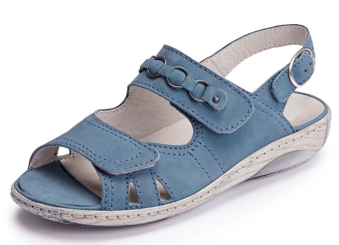 Waldl&auml;ufer, bequeme Damen-Sandalen, Weite G, mit herausnehmbarem Fussbett 