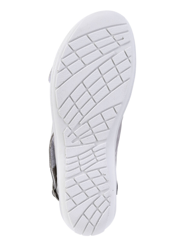 ELENA EDEN, bequeme Damen-Sandalen, Weite G, mit herausnehmbarem Fussbett GRAU