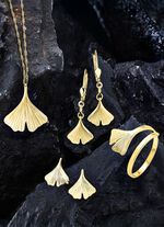 Ohrstecker Ginkgoblatt 