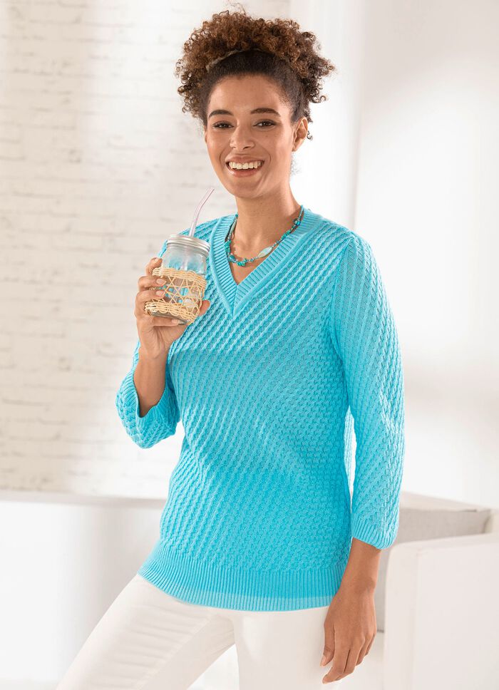 Pullover mit Strukturmuster AQUA