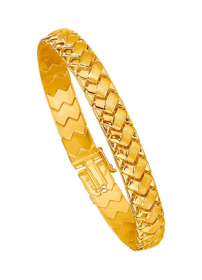 Schweres Armband  in Geflecht-Optik mit Kastenschloss 