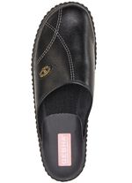 Klassische Herren-Pantoletten, mit anatomisch geformtem Fussbett SCHWARZ