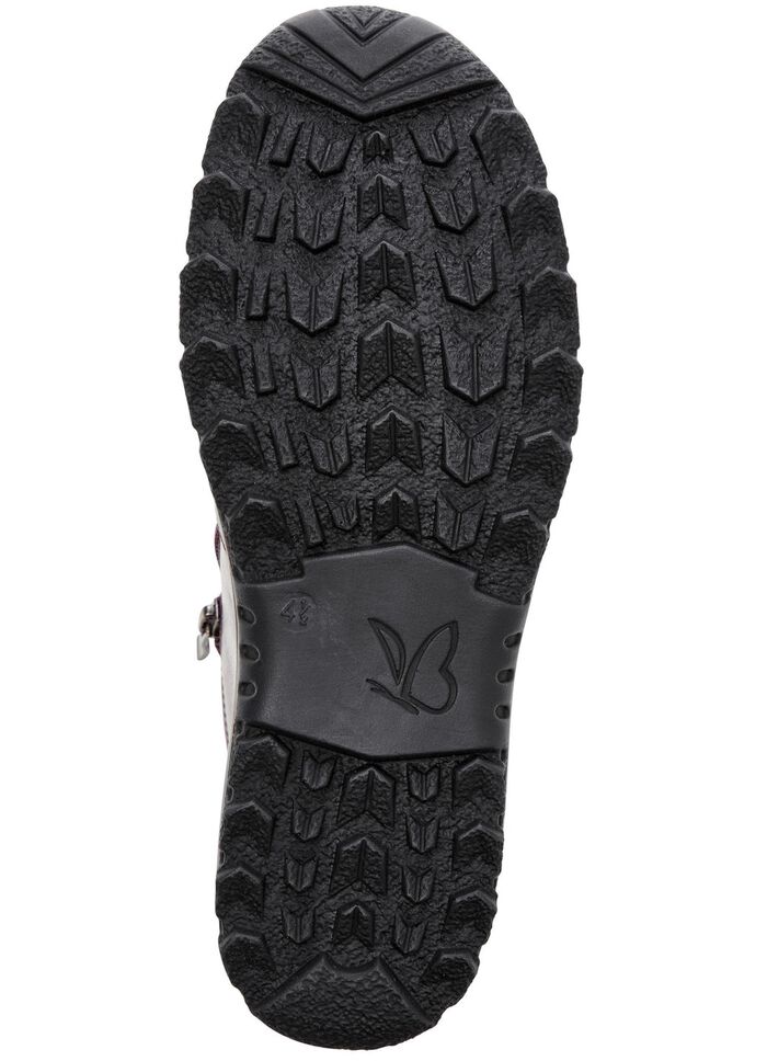 ELENA EDEN, gef&uuml;tterte Damen-Boots, Winterschuhe, Weite H, mit Reissverschluss BORDEAUX