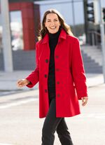 Longjacke mit stilvoll verdeckter Knopfleiste 