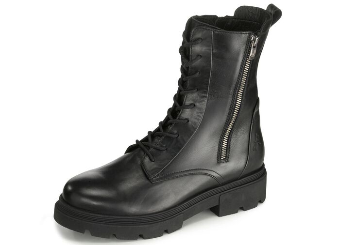 Libelle Schn&uuml;r-Stiefelette SCHWARZ