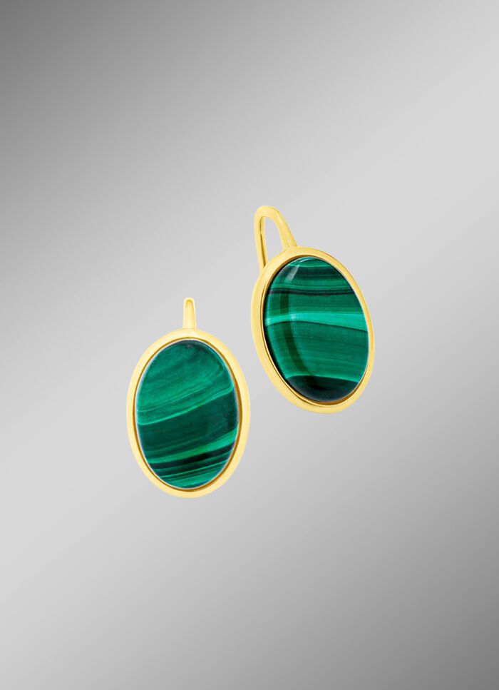 Ohrringe mit echt Malachit 