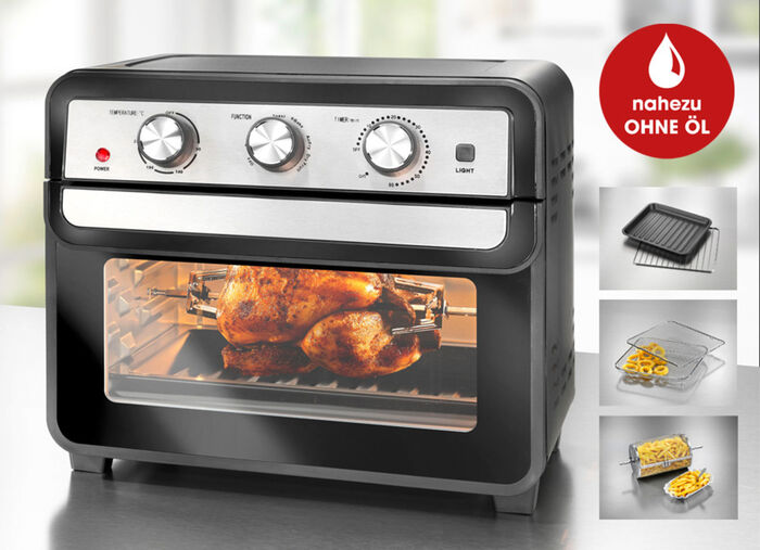 Heissluft-Ofen – Ersetzt Backofen und Fritteuse 