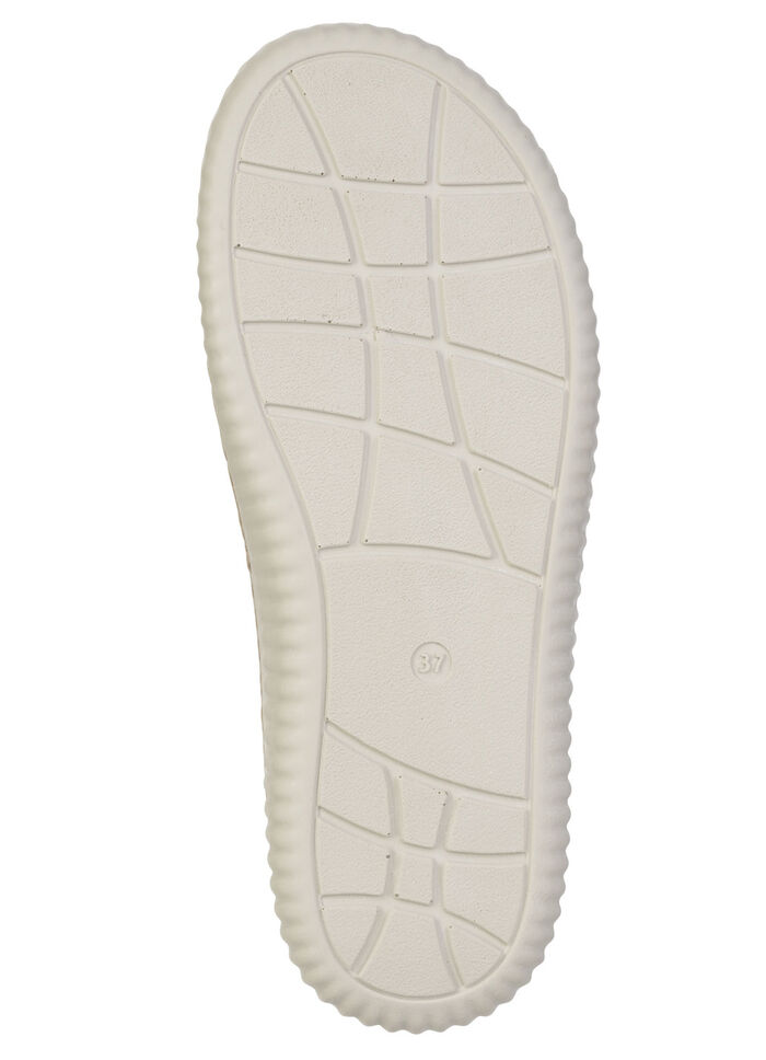 ELENA EDEN, bequeme Damen-Pantoletten, Weite H, mit herausnehmbarem Fussbett BEIGE