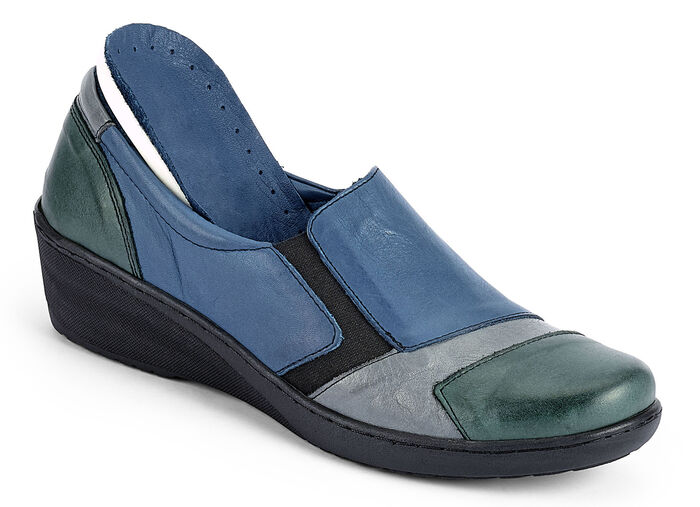 Gemini Slipper mit seitlichen Gummizügen JEANS-TANNE-GRAFIT
