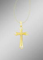 Kreuz-Anhänger mit Diamant 