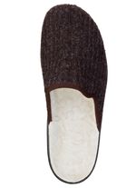 Gef&uuml;tterte Herren-Hausschuhe, mit Schurwolle BRAUN