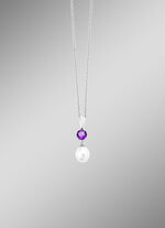 Anhänger mit Süsswasser-Zuchtperle und Amethyst 