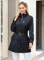 Longjacke mit G&uuml;rtel in Trench-Optik 