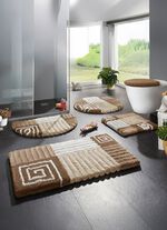 Badgarnitur mit rutschhemmener  Rückseite BEIGE