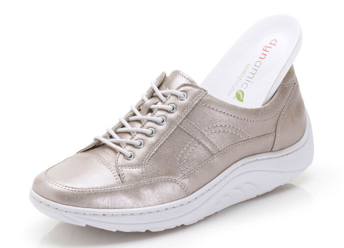 Waldl&auml;ufer, bequeme Damen-Schn&uuml;rschuhe, Weite H, Sohle mit Abrollfunktion CHAMPAGNER