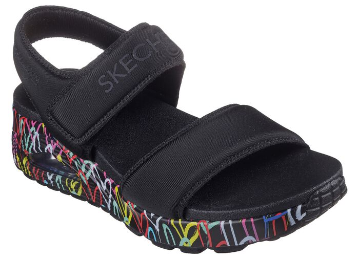 SKECHERS Sandale aus gepolstertem Textilmaterial 