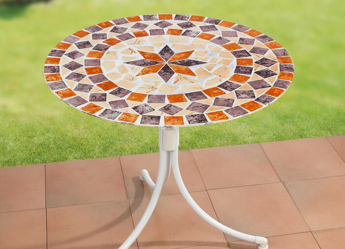 Spann-Tischdecke mit mediterranem Dessin 