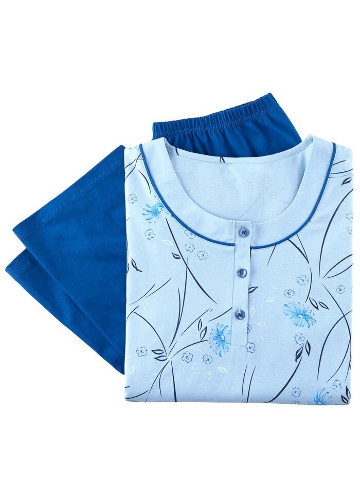 Pyjama, Langarm mit Knopfleiste 