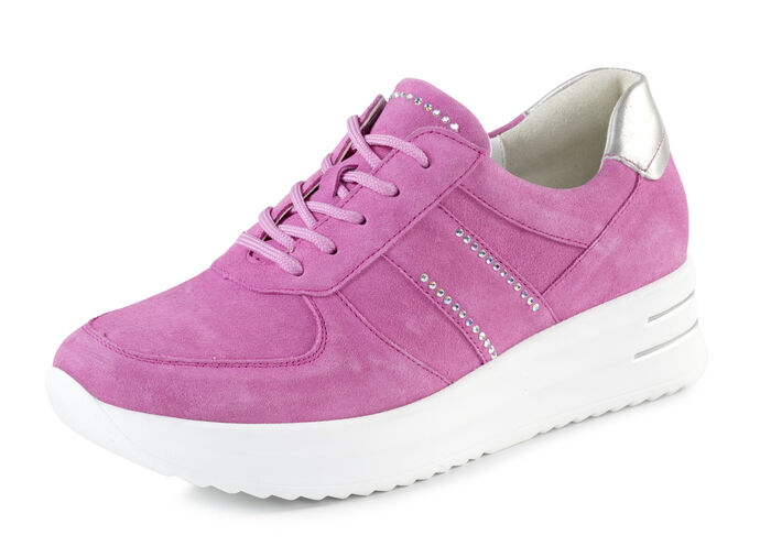 Waldl&auml;ufer Sneaker mit Glitzersteinchen PINK
