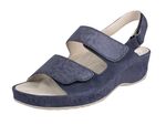 Bequeme Klett-Sandalette aus Velours-Leder 