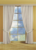 Fensterdekoration aus schwerer Thermo-Chenille-Qualität CREME