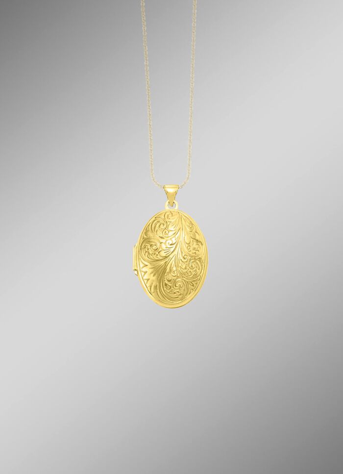 Elegantes, vergoldetes Medaillon aus Silber 925/- fein 