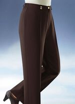 Hose mit weiterem Bundumfang in 9 Farben DUNKELBRAUN
