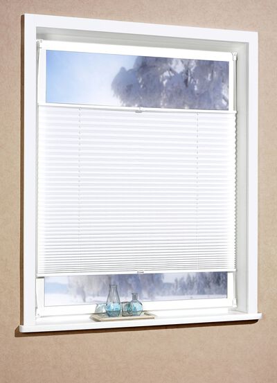 Plissee-Rollos f&uuml;r Montage am Fensterrahmen ohne Bohren 