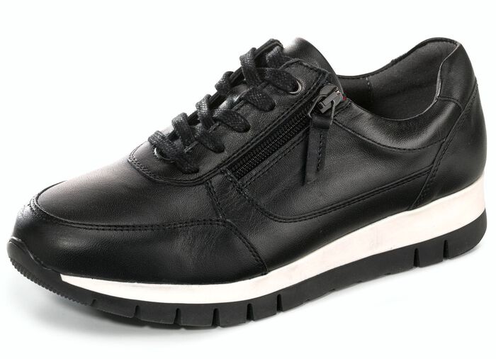 ELENA EDEN, sportliche Damen-Sneaker, Weite H, mit herausnehmbarem Fussbett SCHWARZ