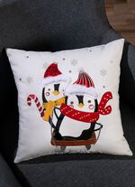 Kissenbezug Pinguine mit Reissverschluss 