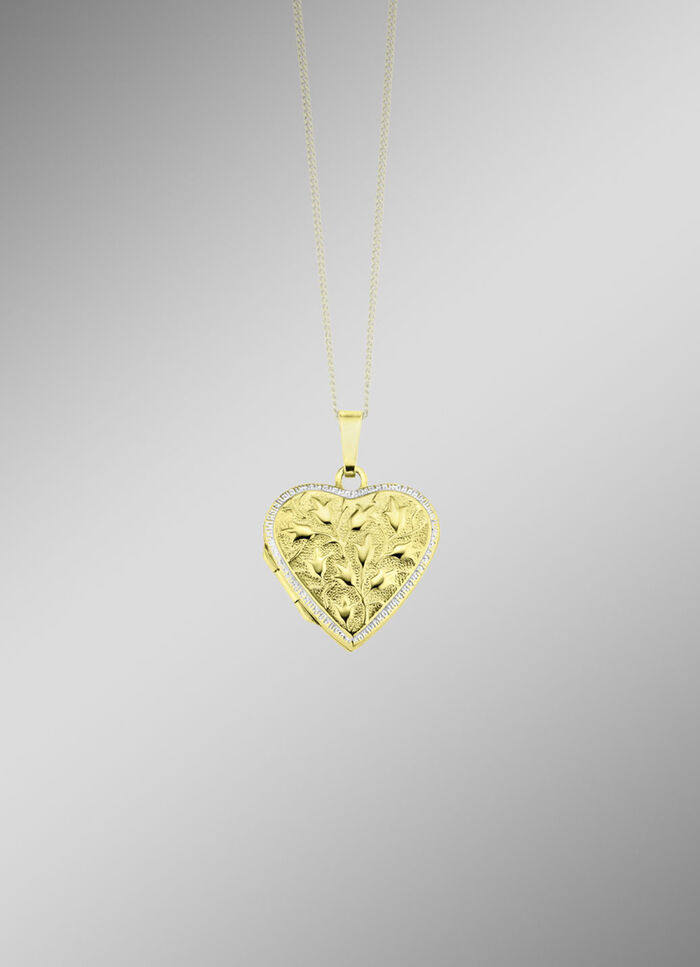 Herz-Medaillon in Bicolor